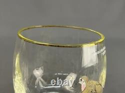 7 Vtg Ned Smith WATERFOWL Optic 3 1/2 14 Oz Double Old-Fashioned Roly Glasses