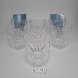 7 Waterford MARQUIS BROOKSIDE Oversized Double Old Fashioned Glasses Set 4 3/8