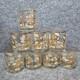 8Culver Frogs 22K Gold Double Old Fashioned Lowball Glasses MCM Mid Century
