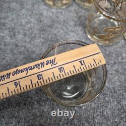 8Culver Frogs 22K Gold Double Old Fashioned Lowball Glasses MCM Mid Century