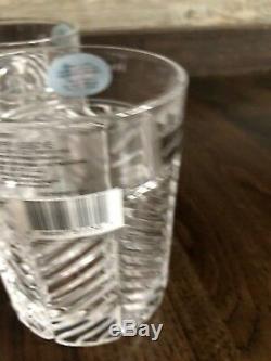 8 Eight Ralph Lauren HERRINGBONE DOF Double Old Fashioned Drinking Glasses NWT