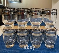 8 Eva Zeisel Platinum Black Stripe Double Old Fashioned Rocks Glasses Stockholm 8 Eva Zeisel Platinum Black Stripe Double Old Fashioned Rocks Glasses Stockholm