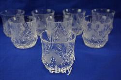 8-Heavy Crystal Double Old Fashioned Glasses, 3 1/2