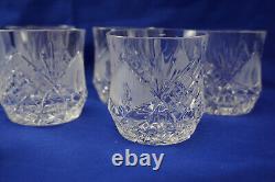 8-Heavy Crystal Double Old Fashioned Glasses, 3 1/2