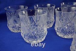 8-Heavy Crystal Double Old Fashioned Glasses, 3 1/2