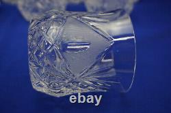 8-Heavy Crystal Double Old Fashioned Glasses, 3 1/2