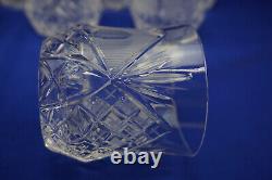 8-Heavy Crystal Double Old Fashioned Glasses, 3 1/2