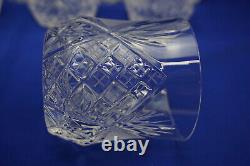 8-Heavy Crystal Double Old Fashioned Glasses, 3 1/2