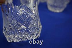 8-Heavy Crystal Double Old Fashioned Glasses, 3 1/2