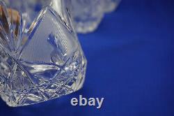 8-Heavy Crystal Double Old Fashioned Glasses, 3 1/2