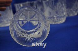 8-Heavy Crystal Double Old Fashioned Glasses, 3 1/2