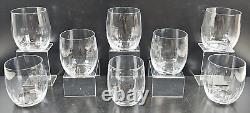 8 Mikasa Stephanie Executive Double Old Fashioned Glasses Set Ribbed Optical Lot