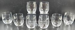 8 Mikasa Stephanie Executive Double Old Fashioned Glasses Set Ribbed Optical Lot