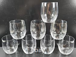 8 Mikasa Stephanie Executive Double Old Fashioned Glasses Set Ribbed Optical Lot