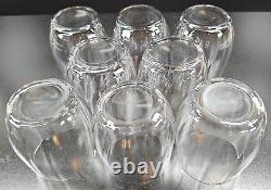 8 Mikasa Stephanie Executive Double Old Fashioned Glasses Set Ribbed Optical Lot