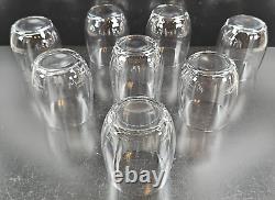 8 Mikasa Stephanie Executive Double Old Fashioned Glasses Set Ribbed Optical Lot