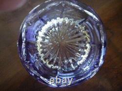 (8) NEW Waterford SNOWFLAKE Cut To Clear Lavender Double Old Fashioned Glasses