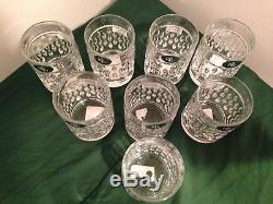 8 PC RALPH LAUREN Aston Double Old Fashioned 24% Lead Crystal Glasses NWT