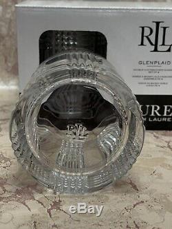 (8) Ralph Lauren GLEN PLAID Double Old Fashioned Glasses 11.8 oz. NEW IN BOX