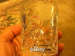 8 SIGNED RARE Star of Edinburgh Crystal Double Old Fashioned Whisky glasses MINT