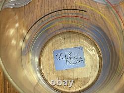 8 Studio Nova Color Threads Double Old Fashioned Glasses NEW IN BOX 17 Fl Oz