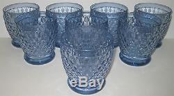 8 Villeroy & Boch Crystal Boston Blue 12 Ounce Double Old Fashioned DOF Tumbler