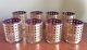 8 Vintage 1960s Georges Briard Gold Cane Patio Rose Double Old Fashioned Glasses
