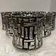 8 Vintage Libbey Brutalist Platinum ARTICA 3.5 Double Old Fashioned / Tumblers