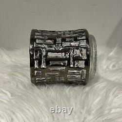 8 Vintage Libbey Brutalist Platinum ARTICA 3.5 Double Old Fashioned / Tumblers