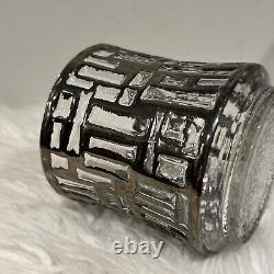 8 Vintage Libbey Brutalist Platinum ARTICA 3.5 Double Old Fashioned / Tumblers