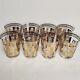 8 Vtg MCM Porter Double Old Fashioned Barware Glasses Chess Pieces 22K Gold