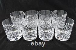 8 x Towle Crystal King Richard Double Old Fashioned Glasses 3 7/8 Mint Cond