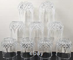 9 Cristal D'Arques Longchamp Clear 3.75 Double Old Fashioned Set Rocks Bar Lot