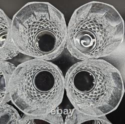 9 Cristal D'Arques Longchamp Clear 3.75 Double Old Fashioned Set Rocks Bar Lot