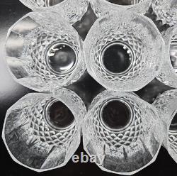 9 Cristal D'Arques Longchamp Clear 3.75 Double Old Fashioned Set Rocks Bar Lot