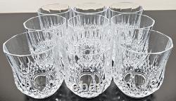 9 Cristal D'Arques Longchamp Clear 3.75 Double Old Fashioned Set Rocks Bar Lot
