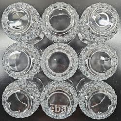 9 Cristal D'Arques Longchamp Clear 3.75 Double Old Fashioned Set Rocks Bar Lot