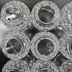 9 Cristal D'Arques Longchamp Clear 3.75 Double Old Fashioned Set Rocks Bar Lot