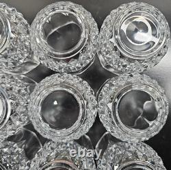 9 Cristal D'Arques Longchamp Clear 3.75 Double Old Fashioned Set Rocks Bar Lot