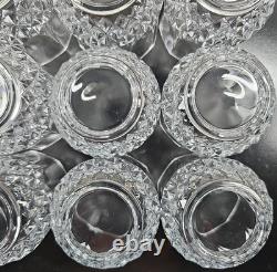 9 Cristal D'Arques Longchamp Clear 3.75 Double Old Fashioned Set Rocks Bar Lot