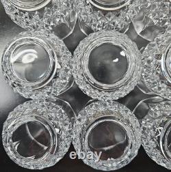 9 Cristal D'Arques Longchamp Clear 3.75 Double Old Fashioned Set Rocks Bar Lot