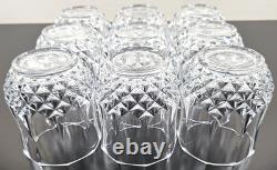 9 Cristal D'Arques Longchamp Clear 3.75 Double Old Fashioned Set Rocks Bar Lot