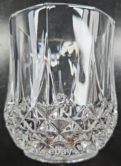 9 Cristal D'Arques Longchamp Clear 3.75 Double Old Fashioned Set Rocks Bar Lot