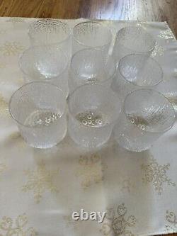 9 Vintage Littala Ultima Thule Clear Glass Double Old Fashioned 7oz 3½ Tumble
