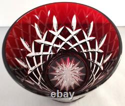 AJKA Rare Double Old Fashioned Glass Pair Ruby Red and Amethyst Purple Hungary