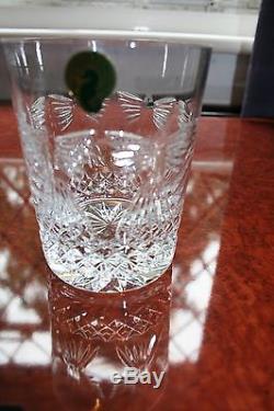 A PAIR OF WATERFORD CRYSTAL MILLENNIUM PEACE TOASTING DOUBLE OLD FASHIONED's