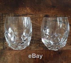 A Pair of Tortoise Double Old-Fashioned by Steuben Glass. VERY RARE