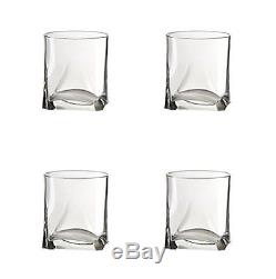 Amici Gotico Double Old Fashioned Glasses 12 oz Set of 4 Mixed Drinkware Sets, N