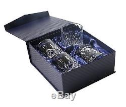 Amlong Crystal Lead Free Double Old Fashioned Crystal Glass Set of 4