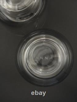Anna New York Elevo Double Old Fashioned Glasses Set of 2 Crystal Agate Stones